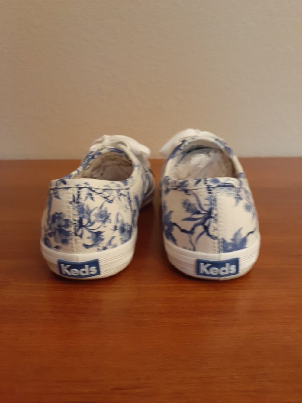 Keds Blue and White Floral Sneakers - Picture 6 of 11